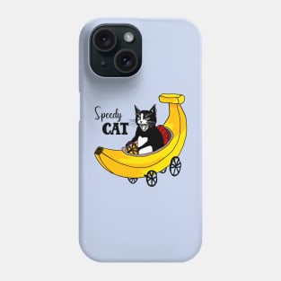 Speedy cat and banana Phone Case