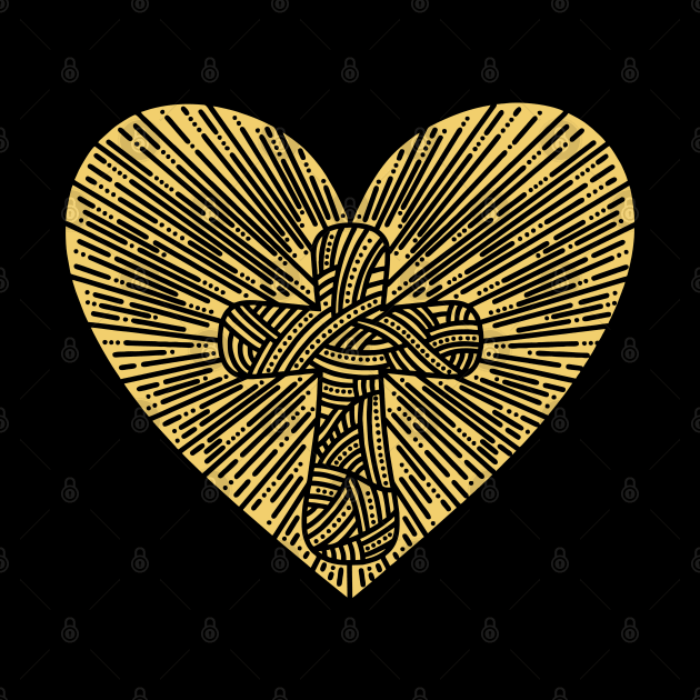 The cross of Jesus Christ drawn inside the heart by Reformer