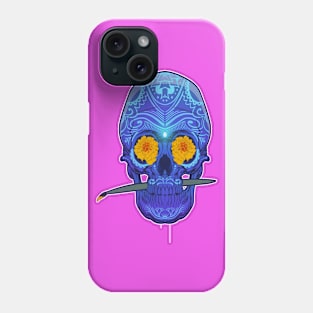 Sugar Skull purple Phone Case