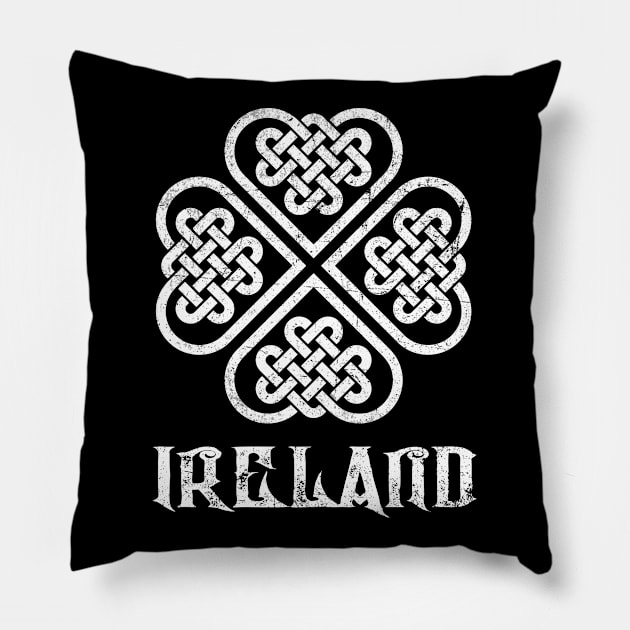 Ireland Irish Celtic Knot Vintage Pillow by dreadtwank