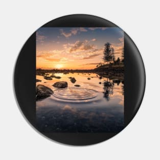 Calm lake landscape Pin