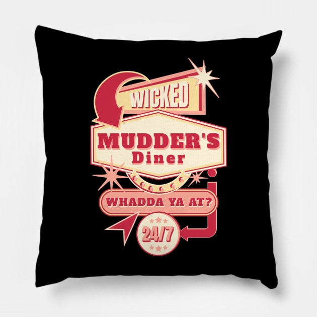 Mudder's Diner T-Shirt Pillow by Newfoundland.com