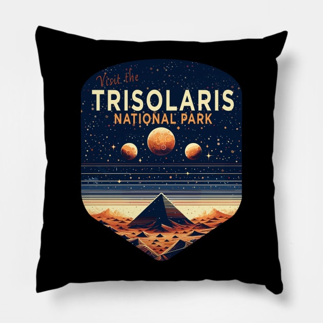 trisolaris national park logo Pillow by rysiupol