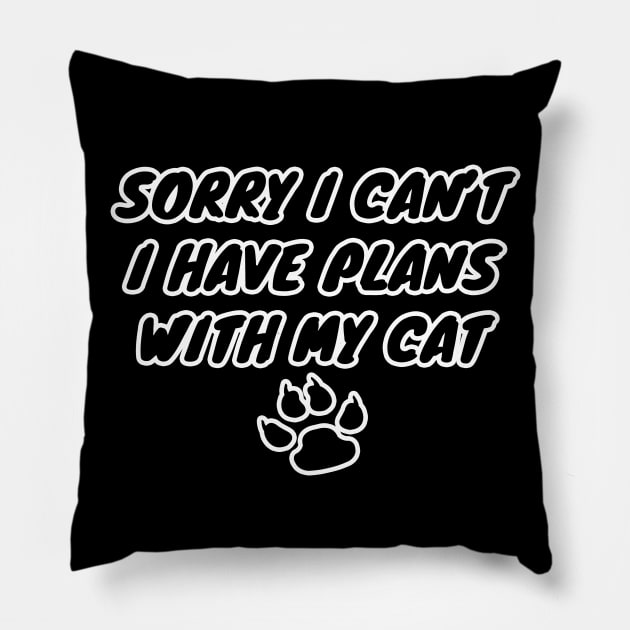 Sorry I can't I have plans with my cat Pillow by LunaMay