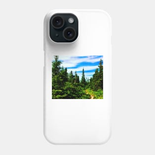 Trail hike through the pines Phone Case