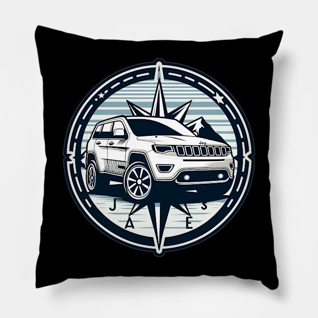 Jeep Compass Pillow by Vehicles-Art