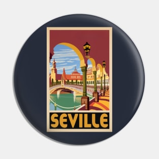 A Vintage Travel Art of Seville - Spain Pin