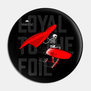 Northwest Foil Club: LOYAL / Red & White (Background text) Pin