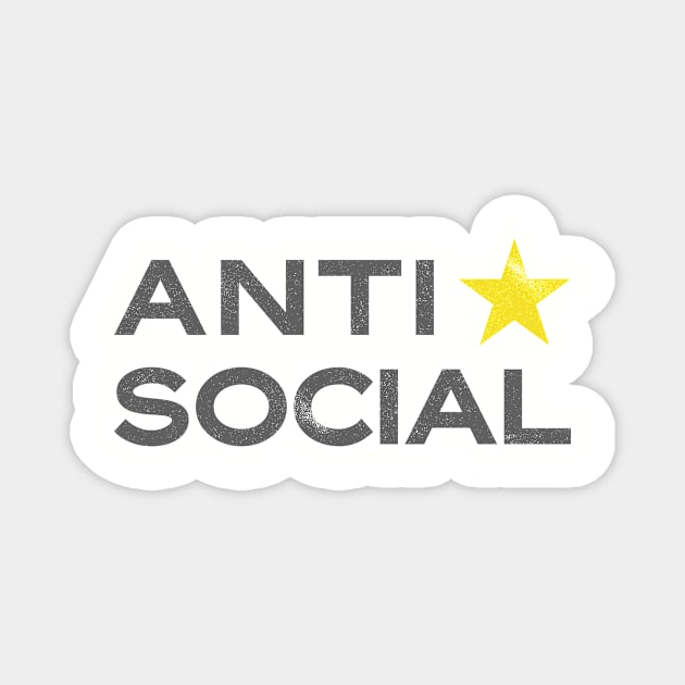 ANTI SOCIAL Magnet by hamiltonarts