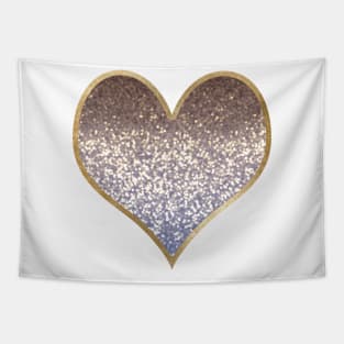 Heart - golden bleu gradient Tapestry