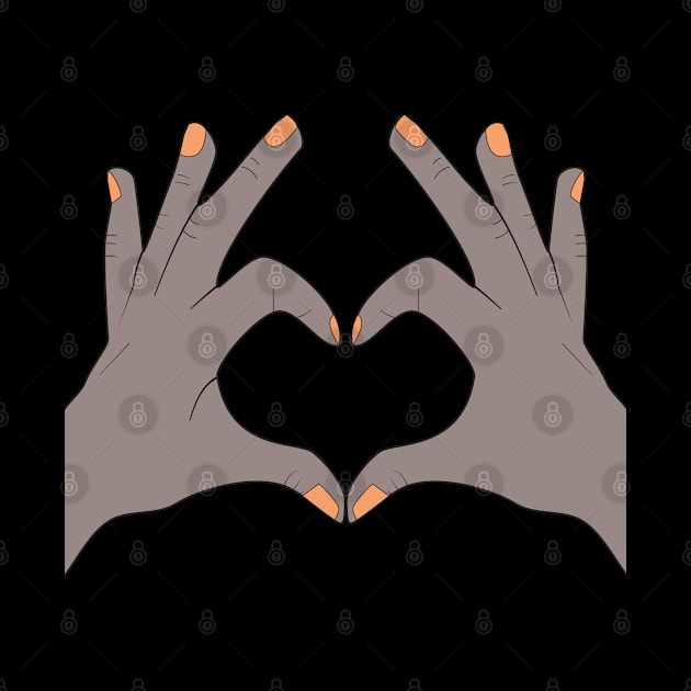 Hands Making Heart Shape Love Sign Language Valentine's Day by Okuadinya