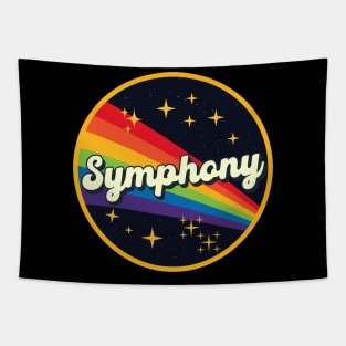 Symphony // Rainbow In Space Vintage Style Tapestry