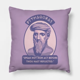 Pythagoras Portrait and Quote Pillow