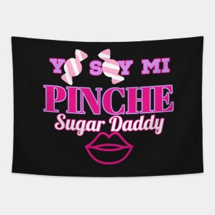 Yo Soy MI pinche sugar daddy candy wrapped design (black) Tapestry