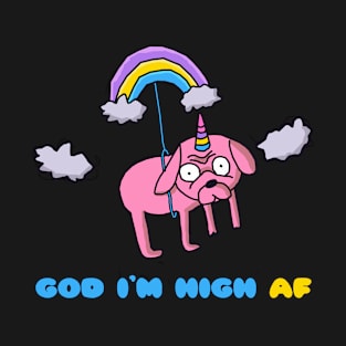 Rainbow Dog is High T-Shirt