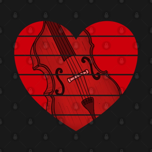 Valentines Double Bass Bassist Wedding Musician by doodlerob