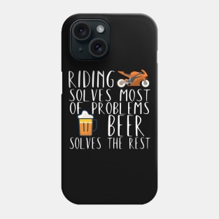 Motorcycle problems riding beer Phone Case