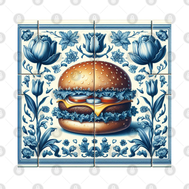 Delft Tile With Fast Food No.3 by artnook