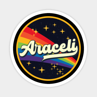 Araceli // Rainbow In Space Vintage Style Magnet