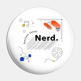 Business Casual Nerd Podcast Cover Pin