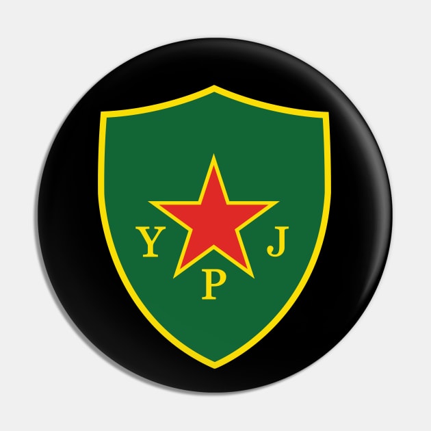Kurdish Women's Defense Units YPJ Patch Pin by Beltschazar