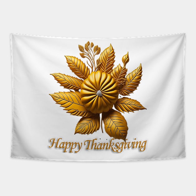 Happy Thanksgiving Greetings Tapestry by likbatonboot