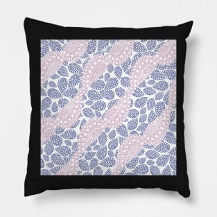 Wavy Paisley Polka Dots | Violet n’ Lavender Digital Illustration Pillow