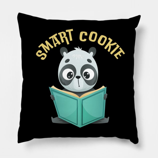 Cute Smart Cookie Sweet little reading panda hello cute baby outfit Pillow by BoogieCreates