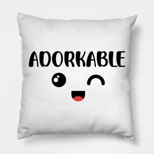 Cute Adorkable Wink Pillow