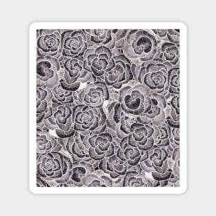 Black & White Floral. Magnet