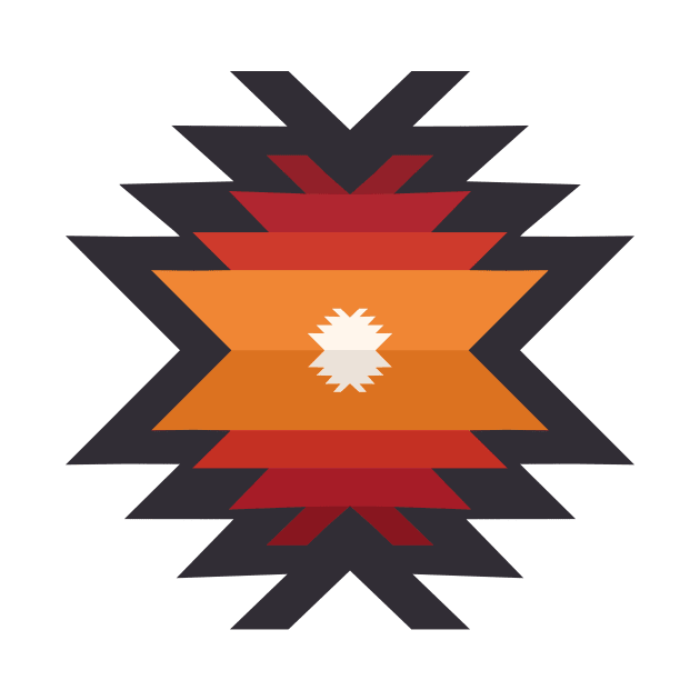 Modern color african aztec motif by PaepaeEthnicDesign