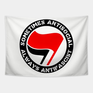 Sometimes Antisocial, Always Antifascist - Antifa, Socialist, Leftist Tapestry