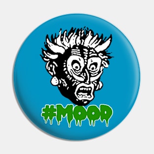 Hashtag Voodoo Monster Mood! Graphic Design Tee Pin