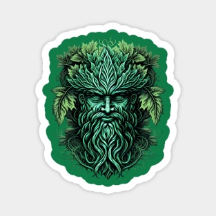 Jack Of The Wood Traditional Pagan Celtic Greenman Magnet