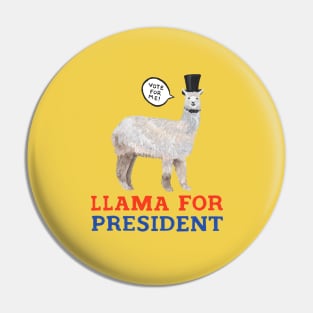 Llama for President Pin
