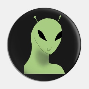 Funny Green Alien Pin