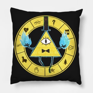 Bill Cipher - Gravity Falls (Dark background) Pillow