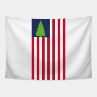 American flag with tree Tapestry