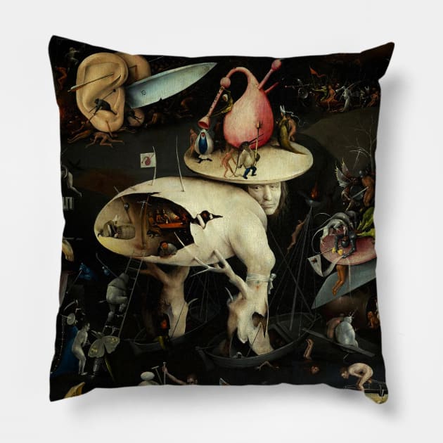 HELL  Tree Man by Hieronymus Bosch Pillow by BulganLumini