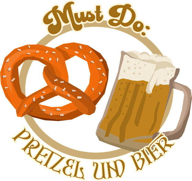 Pretzel Und Bier Kids T-Shirt by Radical Rad