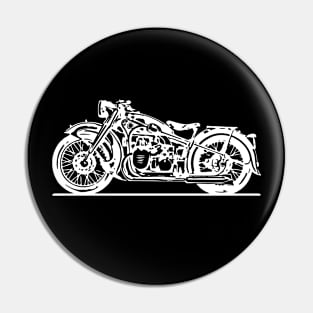 R12 Bike White Sketch Art Pin