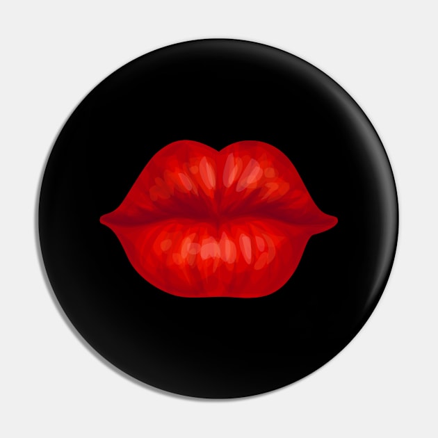 Kissing lips Pin by katerinamk