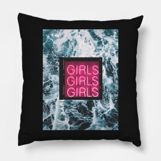 Girls Girls Girls Dorm Decor Pillow