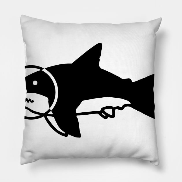 Space Shark Pillow by darendeleche