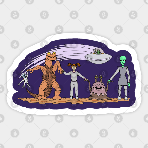 Friends No Matter The Differences - Aliens - Sticker