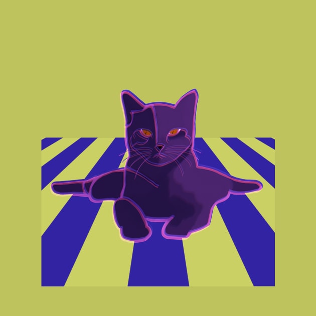 Glitchy cat by Artei