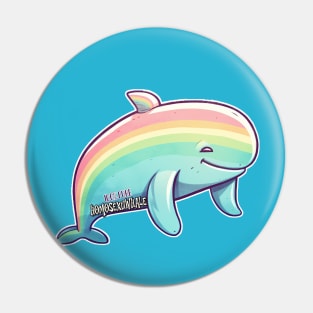 100% Pure Homosexual (Homosexu-whale) Pin