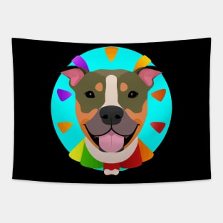 American Pit Bull Terrier Happy Dog AmStaff Sticker Artwork Tapestry