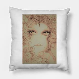 wood nymph Jacqueline Mcculloch Pillow