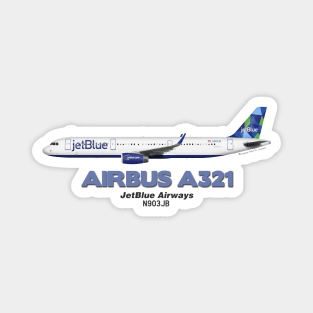 Airbus A321 - JetBlue Airways Magnet